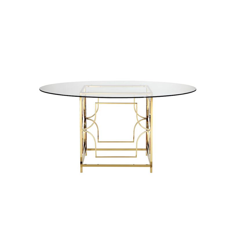 Pangea Home Z-Edward Dining Table Gold