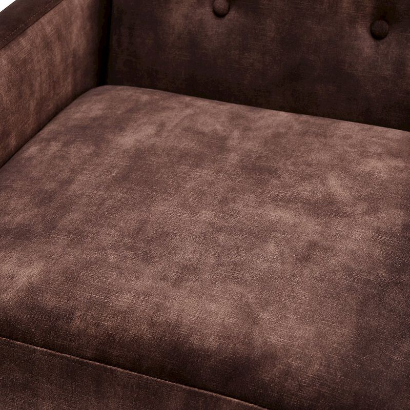 Macon Wood Arm Tufted Back Accent Chair - Espresso