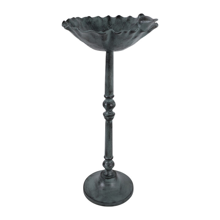 27x13 Bird On Flower Bird Bath