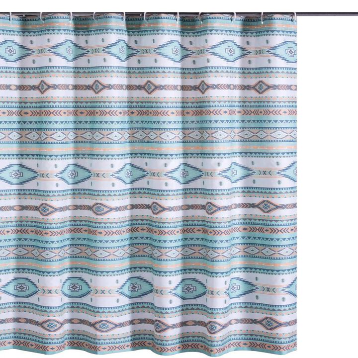 Barefoot Bungalow Bath Shower Curtain Phoenix -Turquoise 72x72
