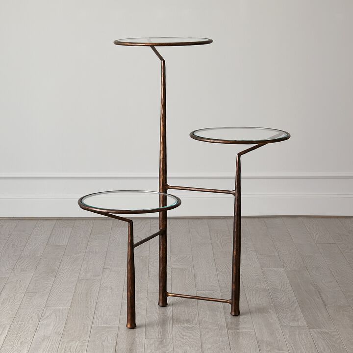 Unity Pedestal with Glass-Bronze