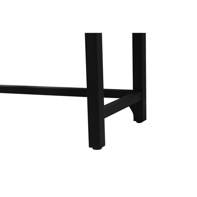 Elegant Kitchen and Bath 48 inch ADA compliant Single bathroom metal vanity in black