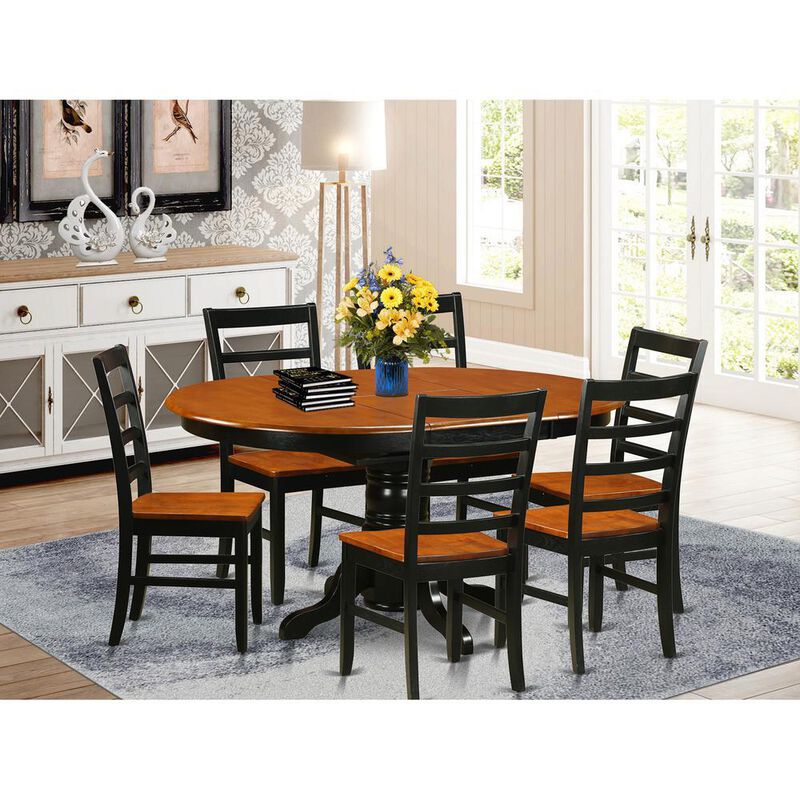 Dining set - 7 Pcs with 6 Wooden Chairs