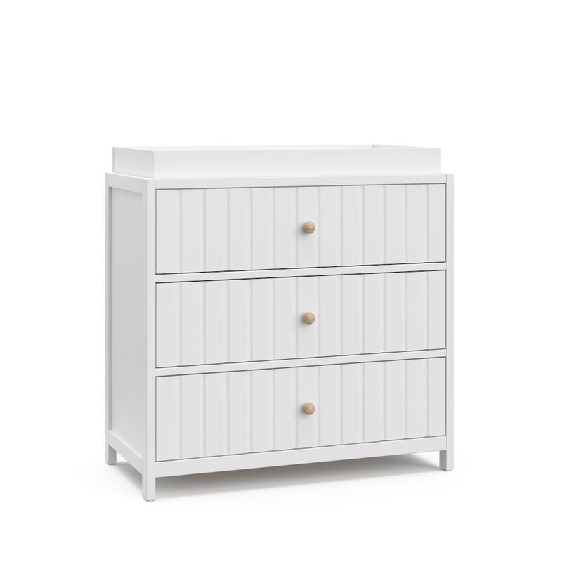 Graco Teddi 3 Drawer Chest with Changing Table Topper (White)
