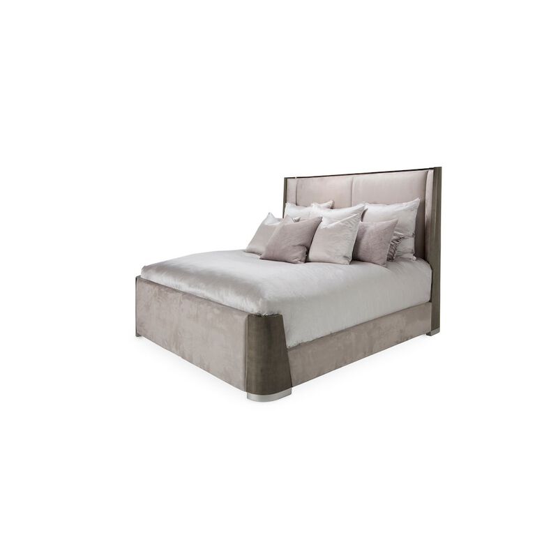 Michael Amini Roxbury Park Eastern King Dual-Panel Bed - Slate