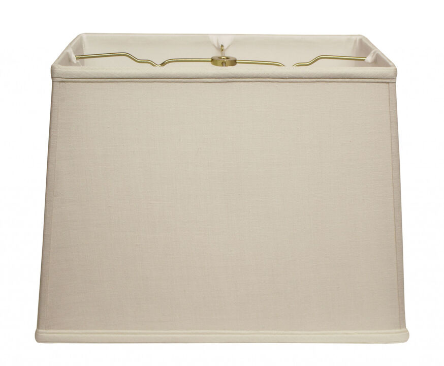 HomeRoots 16" Off White Throwback Rectangle Linen Lampshade