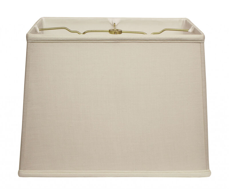 HomeRoots 16" Off White Throwback Rectangle Linen Lampshade image number 0