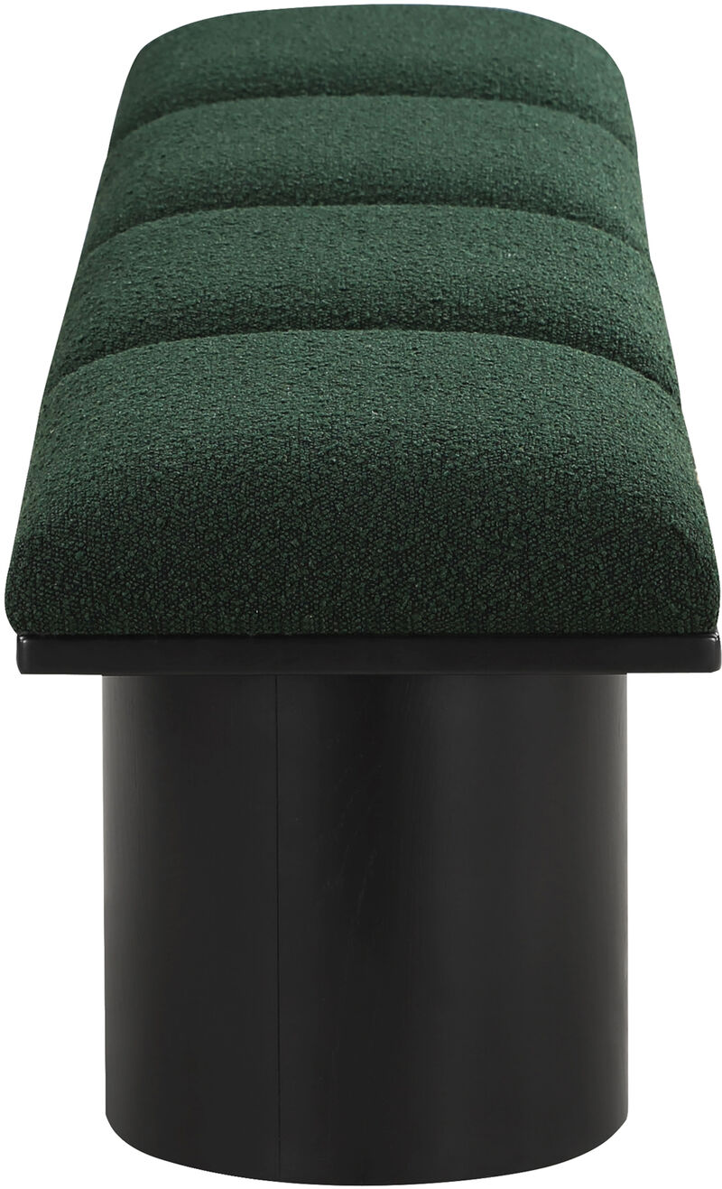 Meridian Furniture Pavilion Green Boucle Fabric Bench
