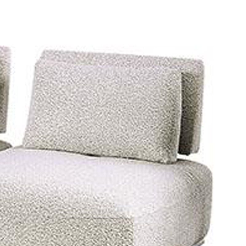 Stavan Modular L Sectional Sofa, Light Gray Boucle, Adjustable Back