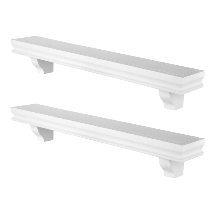 24 in Floating Display Ledge Shelves (Set of 2)