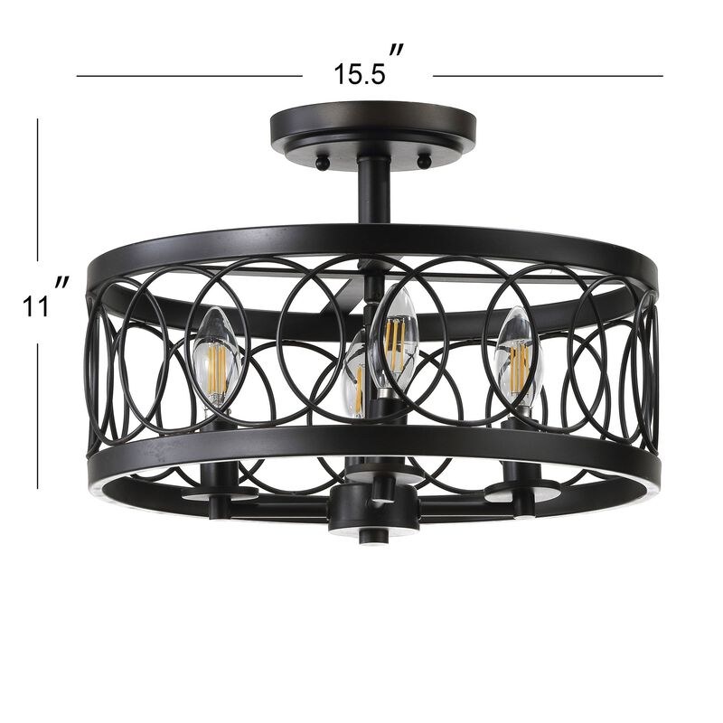 Sylvain Metal LED Semi-Flush Mount