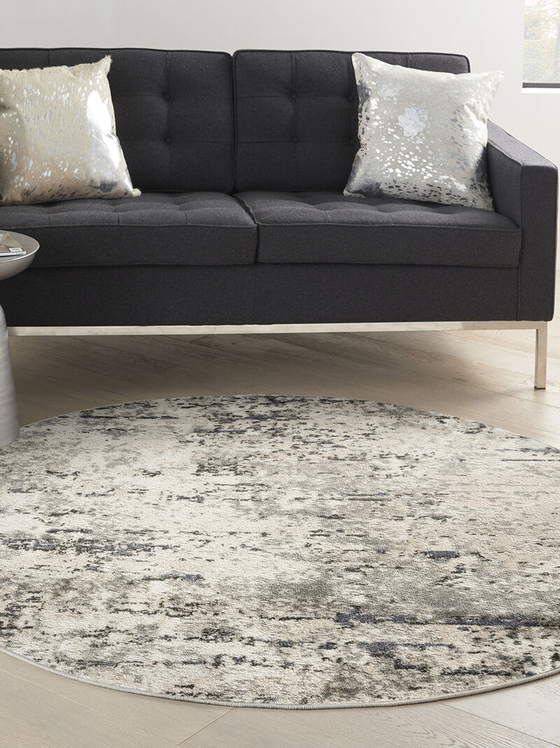 Quarry QUA01 Ivory/Blue/Gray 8'10" x 11'10" Rug