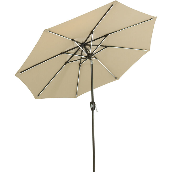 Sunnydaze 9 ft Solar Sunbrella Patio Umbrella with Tilt
