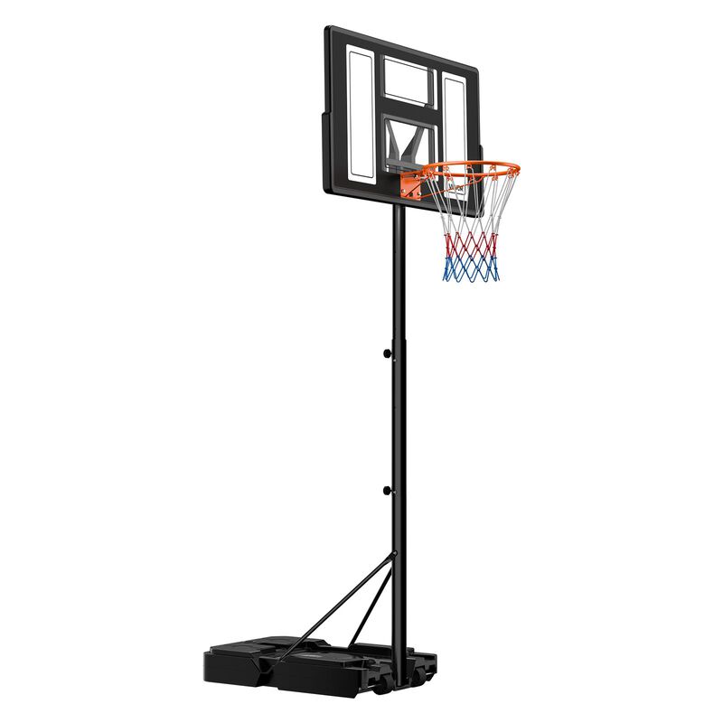 Portable Basketball Hoop with Adjustable Height, Rolling Base Goal System for Kids, Teens & Adults-Black image number 3