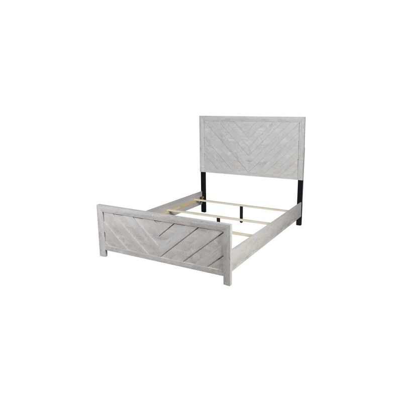 Denver Modern Style Queen Bed Made with Wood in Gray