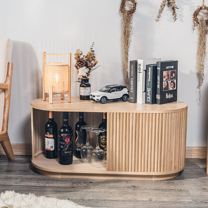 Wooden coffee table with storage