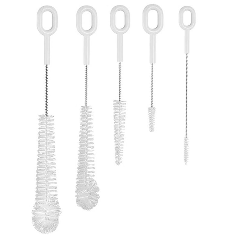 Pack of 5 Stainless Steel Straw Cleaning Brushes image number 0