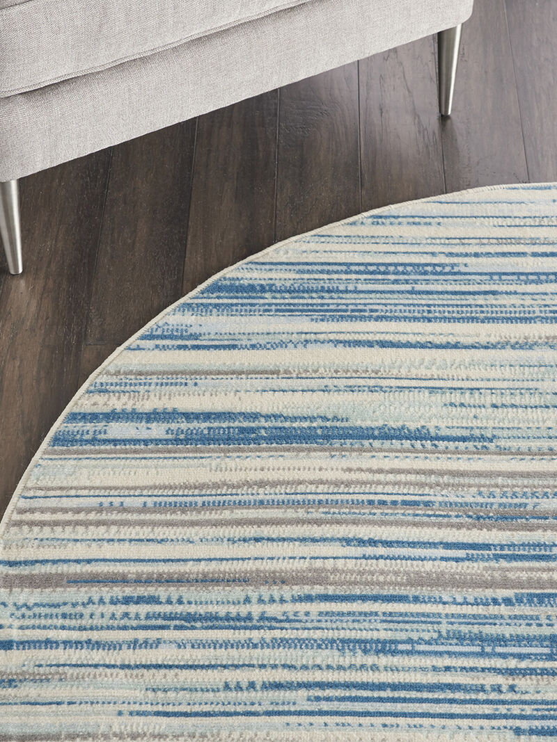 Jubilant JUB04 Blue 5'3" x Round Rug