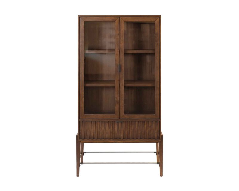 Delray Glass Door Bookcase/Display Cabinet