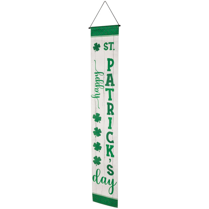 Set of 2 Welcome St. Patrick's Day Porch Door Hanging Banners 71"
