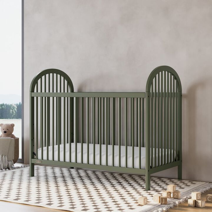 Graco Olivia 3-in-1 Convertible Crib (Olive) - GREENGUARD Gold Certified