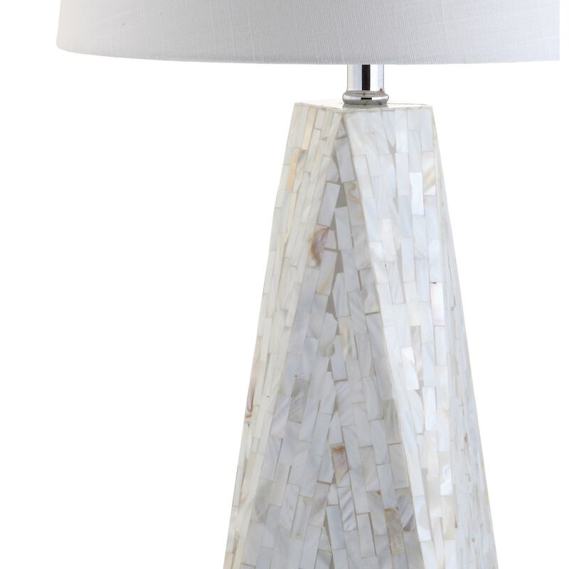 Naeva 28" Seashell LED Table Lamp, Pearl image number 6