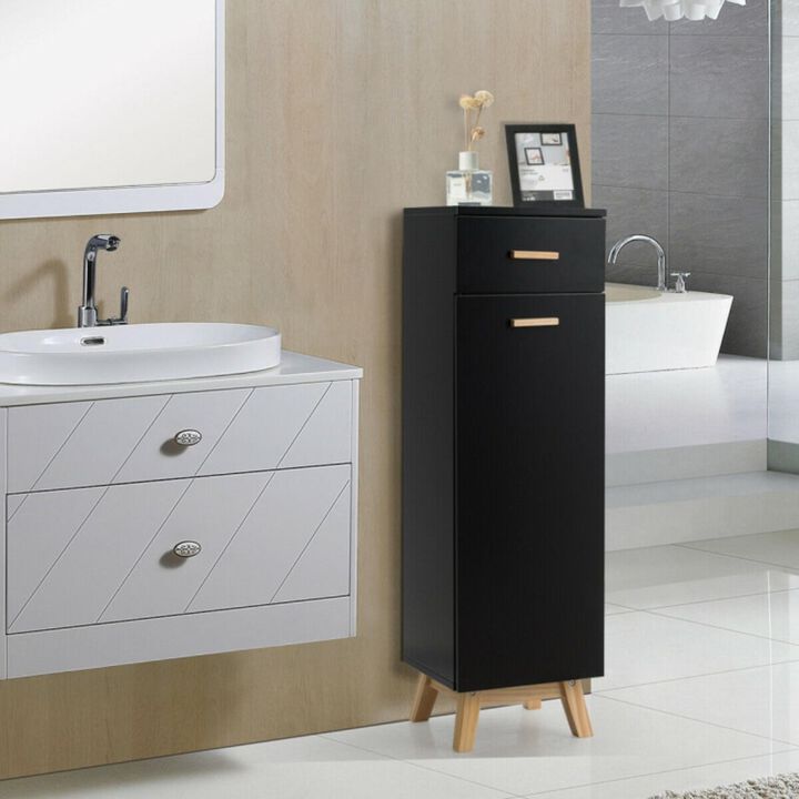Waterproof Bathroom Cabinet with Adjustable Shelves and Sliding Drawer