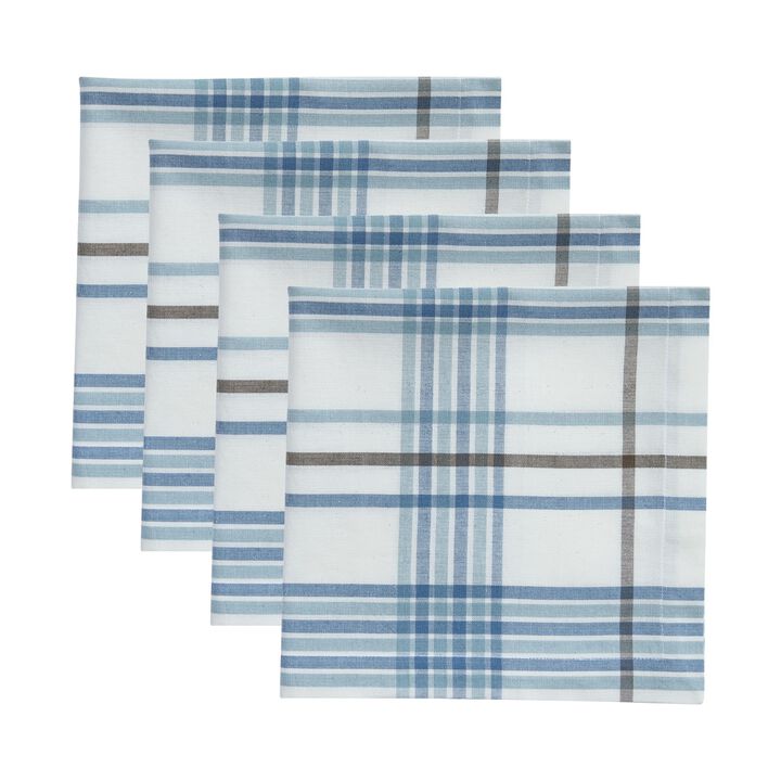 Split P Abbott Plaid Blue Napkin Set of 4
