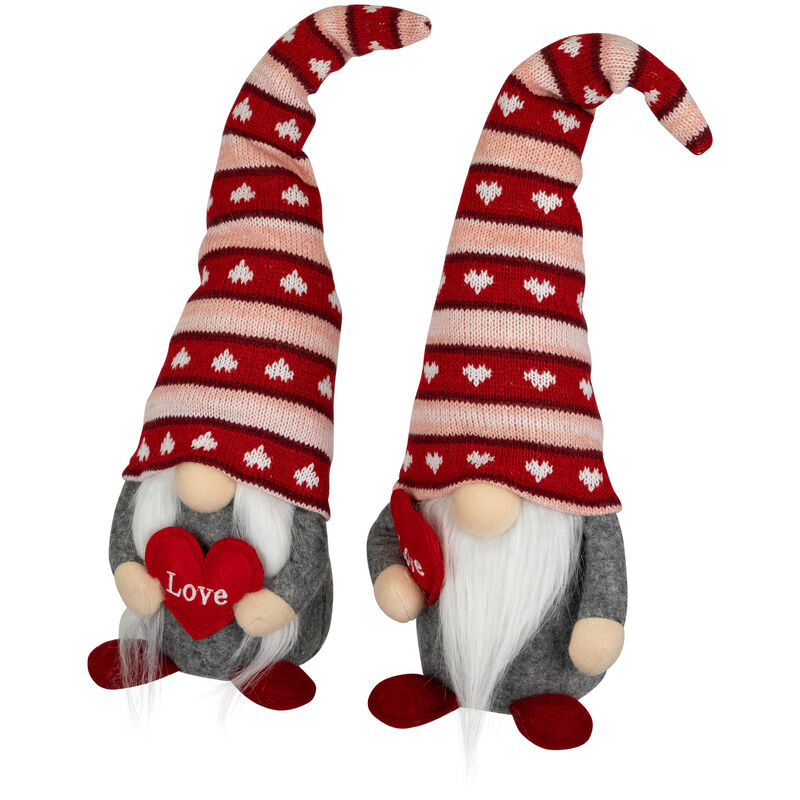 Girl and Boy "Love" Heart Valentine's Day Gnomes - 15" - Set of 2