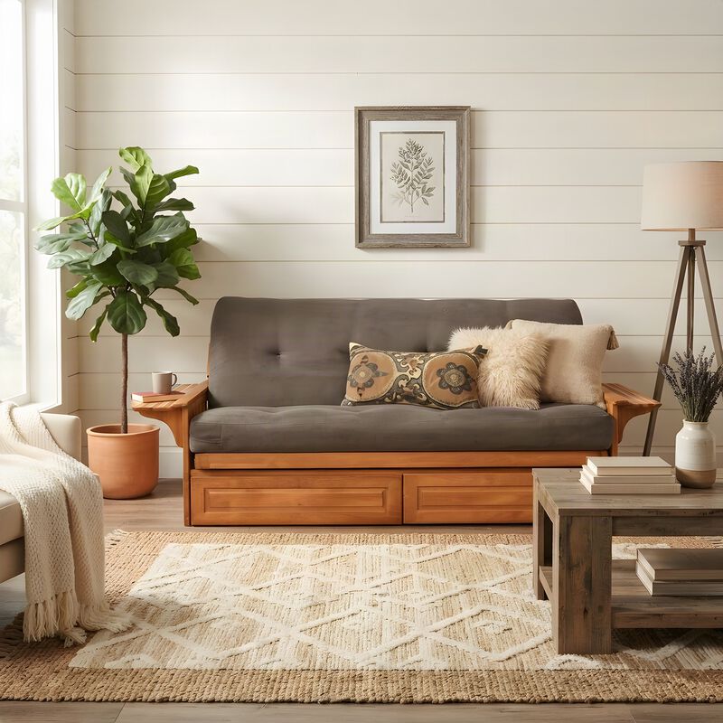 KODIAK Phoenix Frame-Butternut Finish-Mattress-Storage Drawers image number 1