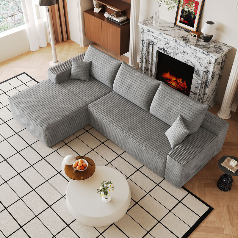 Taldis 107" Cloud Sectional Couch with L-Shape image number 2