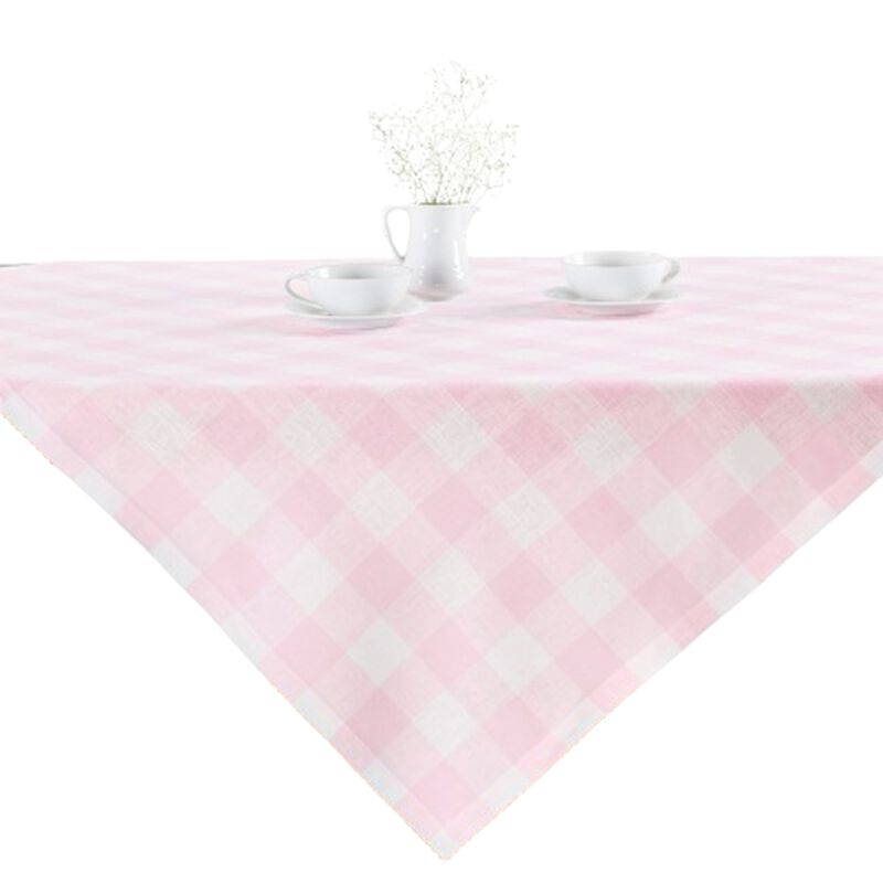 Solino Home Buffalo Check 100% Linen Table Throw &ndash; Handcrafted, Machine Washable, Perfect for Holiday and Everyday Dining