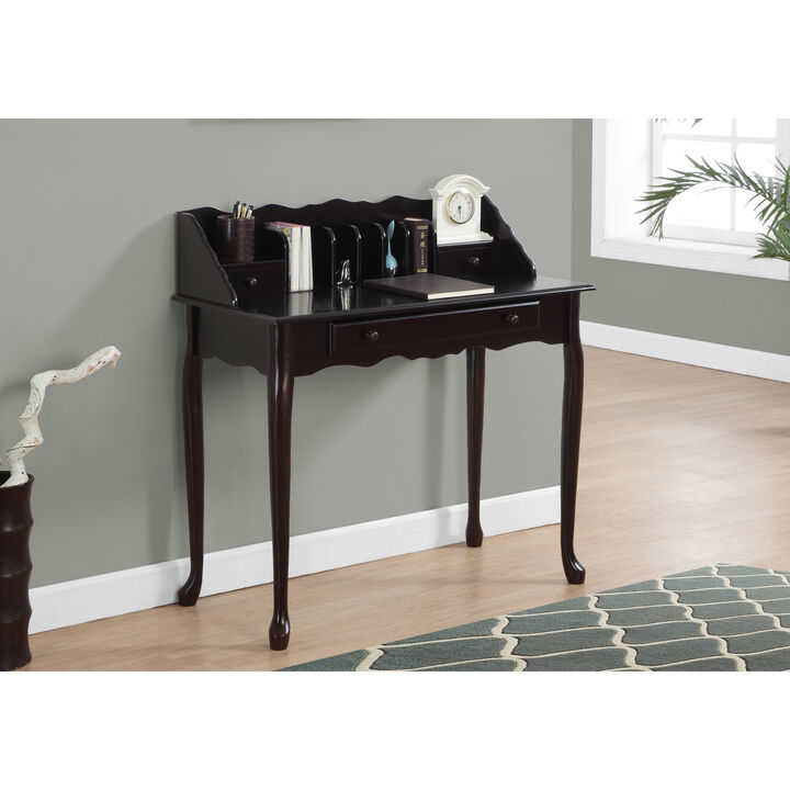 Monarch Specialties I 3100 Computer Desk, Home Office, Laptop, Storage Drawers, 36"L, Work, Wood, Brown, Traditional