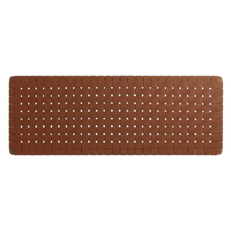 Sparta Weave Wall-Mount Vegan Leather Queen Headboard image number 0