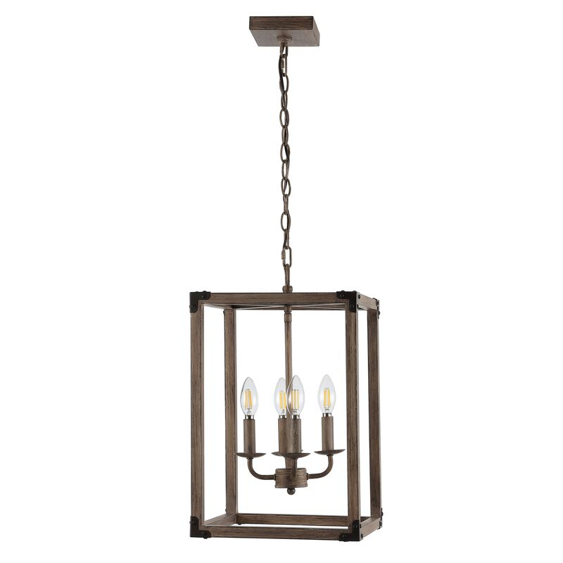 Magnolia 4-Light Adjustable Iron Rustic Farmhouse LED Pendant