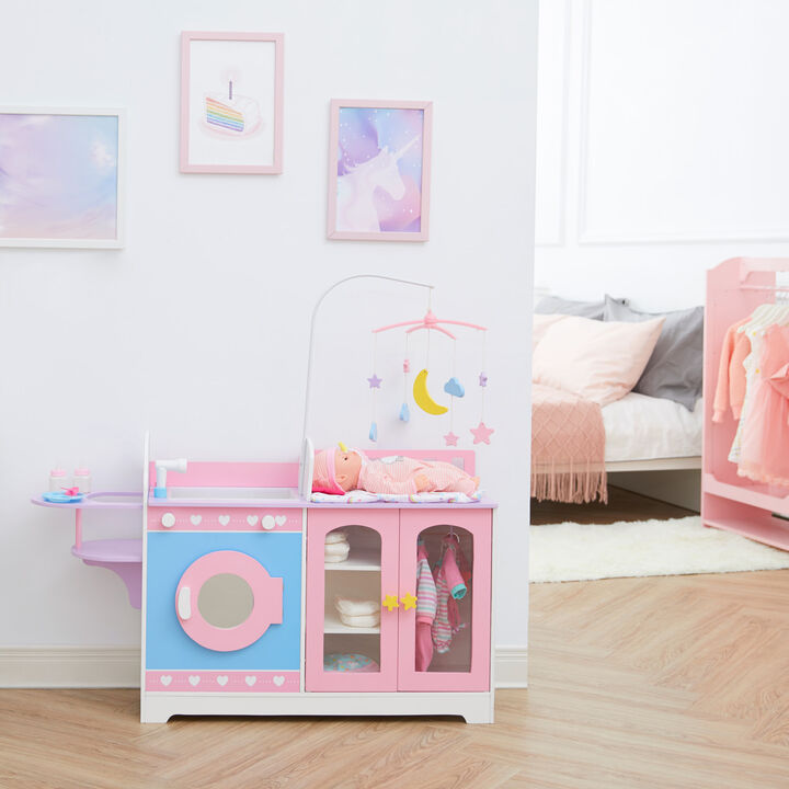 Olivia's Little World 6-in-1 Baby Doll Changing Station, Pink/Purple