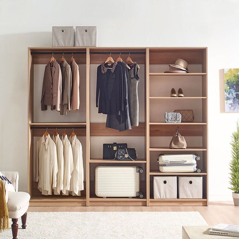 Prosper Oak Freestanding Walk in Wood Closet System