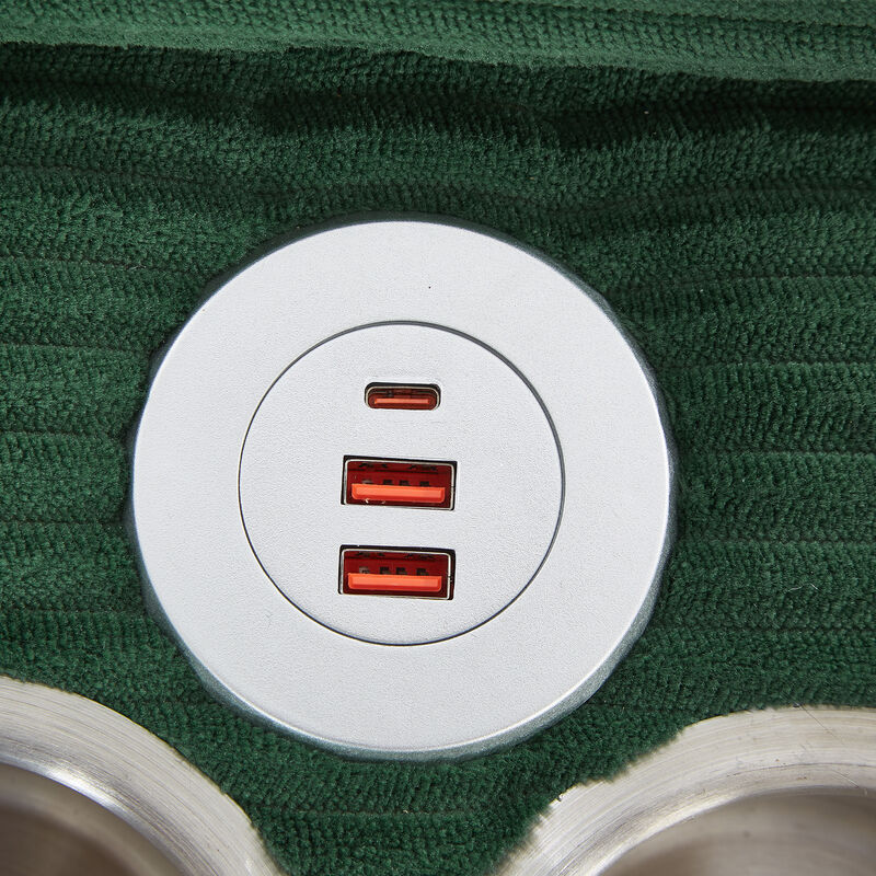 Merax Spacious U-Shaped Corduroy Sectional with Storage & Console image number 5