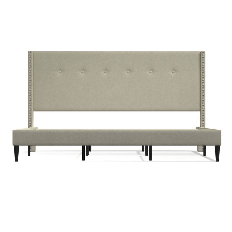 Rize Home Upholstered Complete Bed King Beige image number 3