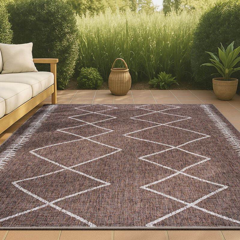 Derya Tribal Diamond Trellis Indoor/Outdoor Area Rug