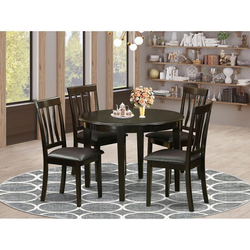 5 PC small Kitchen Table set-Kitchen Table and 4 Kitchen Chairs