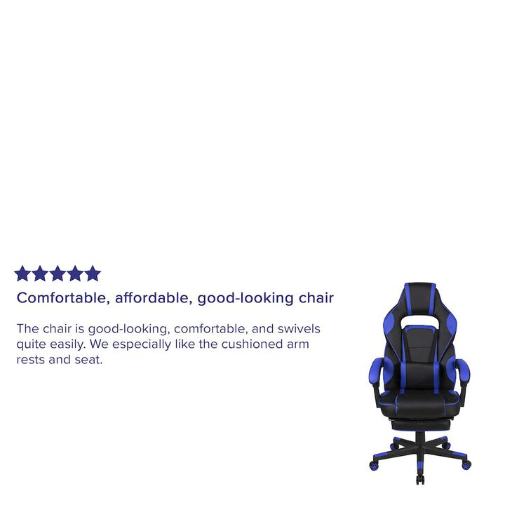 Flash Furniture X40 Gaming Chair Racing Computer Chair - Black/Purple