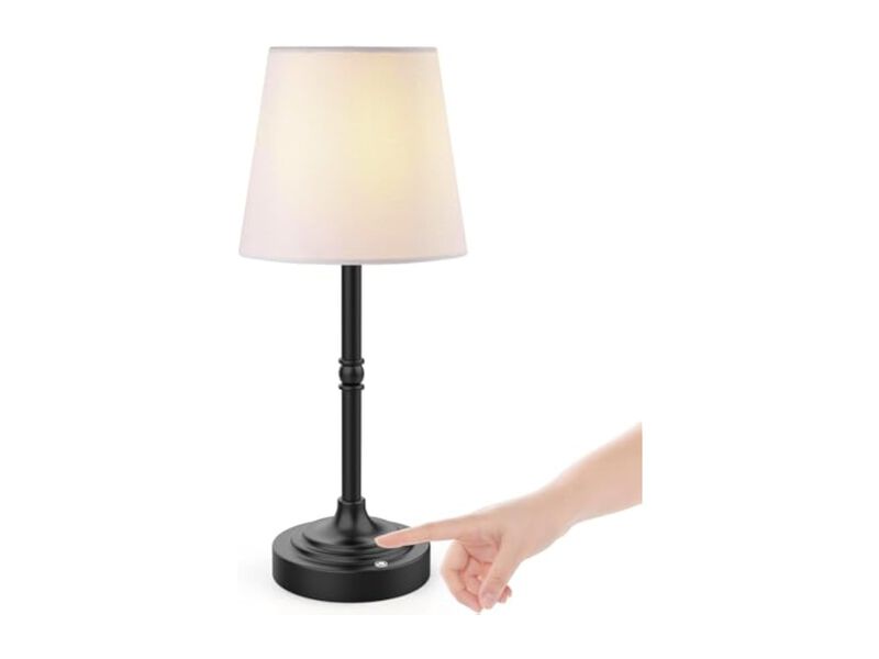 Rechargeable Cordless Dimmable Table Lamp For Bedroom Office Bedside Black image number 0