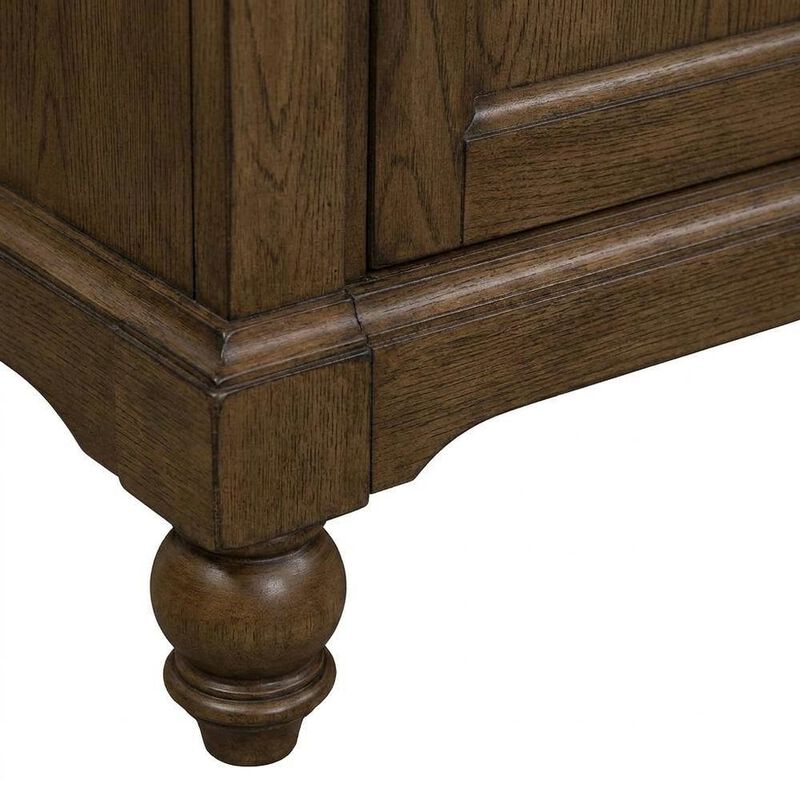Liberty Furniture Solid Wood Farmhouse Buffet Cabinet with Drawers and Storage Cabinet, Brown image number 6