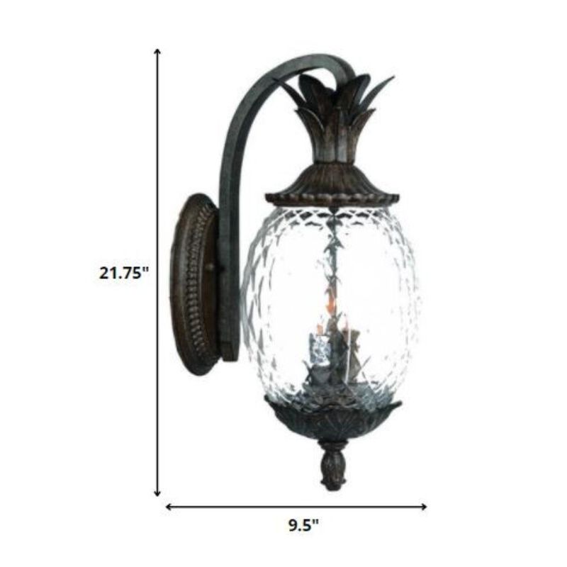 Hivvago Lanai 3-Light Black Coral Wall Light