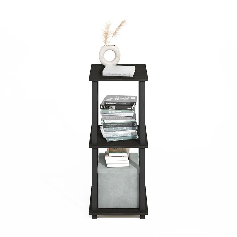 Turn-N-Tube Easy Assembly Stackable Bookcase, Bookshelf, Espresso/Black