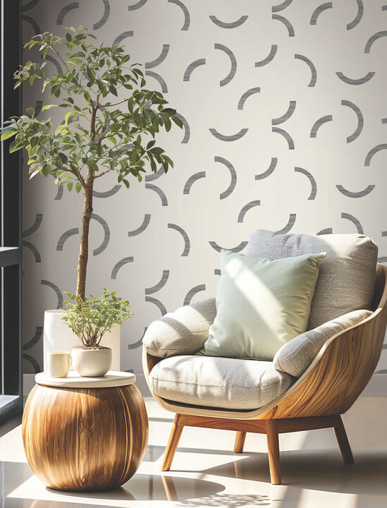 Lunula Black Wallpaper (Set of 2)
