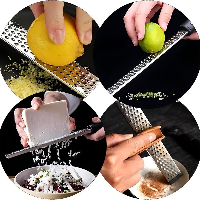 Stainless Steel Lemon Zester & Cheese Grater image number 3