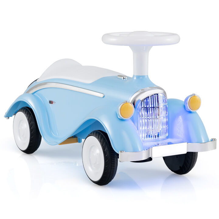 Toddler Ride On Toy Car with LED Headlight and Horn for Indoor Outdoor Play