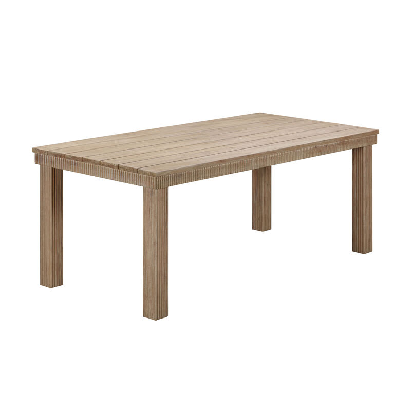Cassie Natural Outdoor 75" Rectangular Dining Table